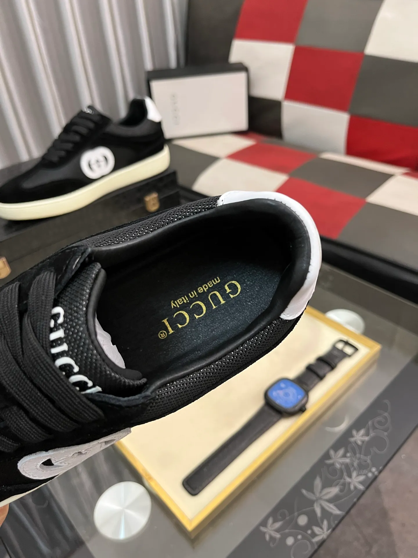 Men's shoes 💰400⌚️⌚️《GUCCI》The latest hot-selling casual shoes, top brand [seduce] luxury~purchase, top~quality. Products sold at the counter [strong] Original embossed calfskin fabric ➕ Comfortable sheepskin lining, code number: 38-443️⃣colors available